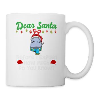 Cher Père Noël avant que j’explique combien savez-vous - Mug blanc - blanc - Droite