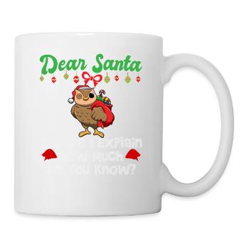 Cher Père Noël avant que j’explique combien savez-vous - Mug blanc - blanc - Droite