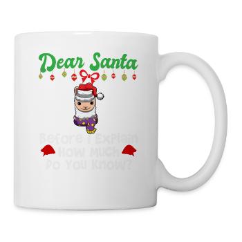Cher Père Noël avant que j’explique combien savez-vous - Mug blanc - blanc - Droite