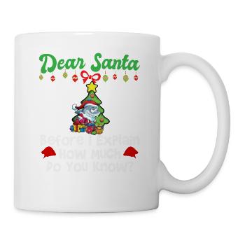 Cher Père Noël avant que j’explique combien savez-vous - Mug blanc - blanc - Droite