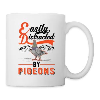 Facilement distrait par Pigeons Pigeon Pigeon Fancier - Mug blanc - blanc - Droite