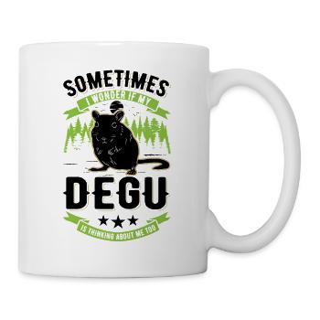Degu propriétaire arbuste forêt de rats degu - Mug blanc - blanc - Droite