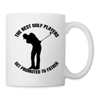 Golf Dad Golfspieler Vater Golfball Golfschläger - Tasse - Weiß - Rechts