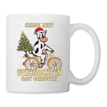 KUH FAHRRAD KEINE ZEIT WEIHNACHTEN - Tasse - Weiß - Rechts