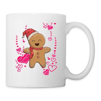 Lebkuchen mit Herzen lecker - Tasse - Weiß - Rechts