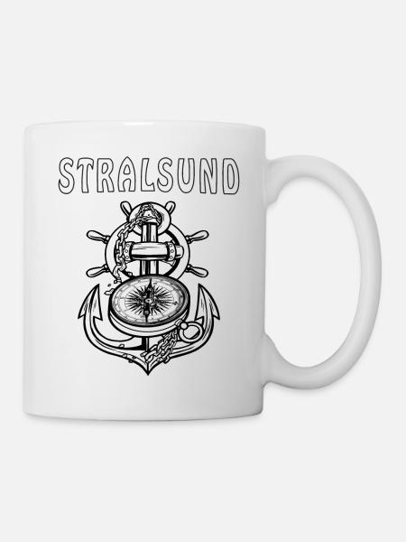 STRALSUND ANKER KOMPASS - Tasse - Weiß