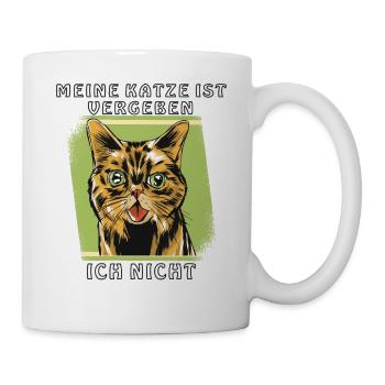 MEINE KATZE IST VERGEBEN - Tasse - Weiß - Rechts