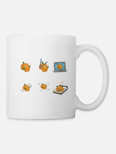 Dinge die ich in meiner Freizeit tue Schnitzel - Tasse - Weiß