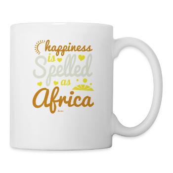Happiness Is Spelled As Africa - Mug - white - Right