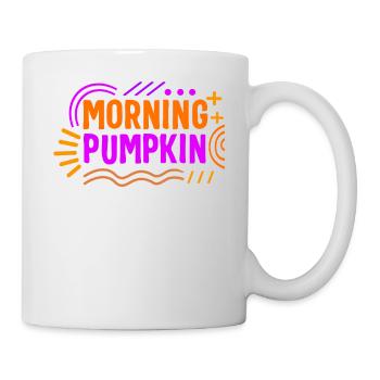 Halloween Theme Morning Pumpkin Coffee Lover Mug - Mug - white - Right