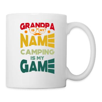 Grandpa Is My Name Camping Is My Game - Mug - white - Right