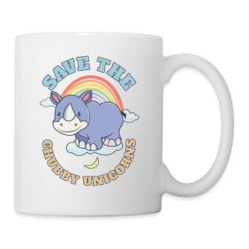 Sauvez les licornes potelées Mignons rhinocéros - Mug blanc - blanc - Droite