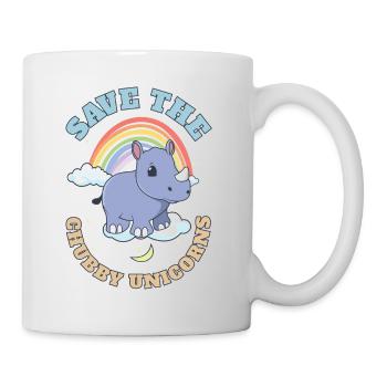 Sauvez les licornes potelées Mignons rhinocéros - Mug blanc - blanc - Droite