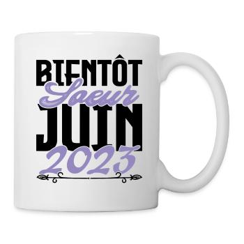 Annonce grossesse. bientôt Sœur Juin 2023.soeur - Mug blanc - blanc - Droite