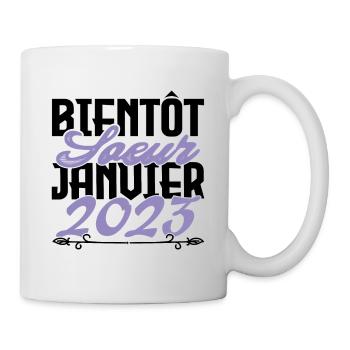 Annonce grossesse. bientôt Sœur Janvier 2023.soeur - Mug blanc - blanc - Droite