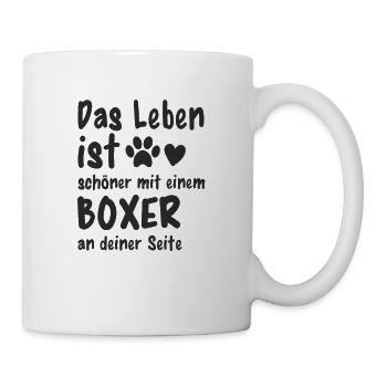 Boxer machen das Leben schöner Lustiges Boxer - Tasse - Weiß - Rechts