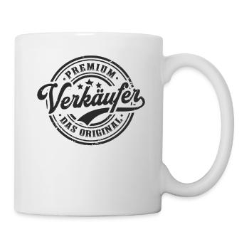 Verkäufer Original Lustiges Verkäuferin - Tasse - Weiß - Rechts