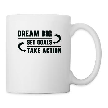 Objectif Vie Citations Message positif Motivant - Mug blanc - blanc - Droite