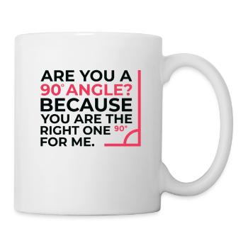 Mathématiques Angle droit Cheesy Pun Math Geek - Mug blanc - blanc - Droite