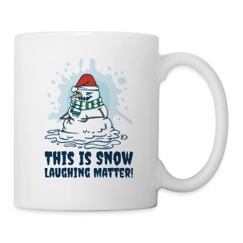 Halloween Gruseliger Schneemann Weihnachten - Tasse - Weiß - Rechts