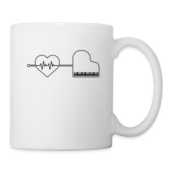 Piano Piano Heartbeat - Mug - white - Right