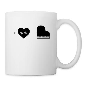 Piano Piano Heartbeat - Mug - white - Right