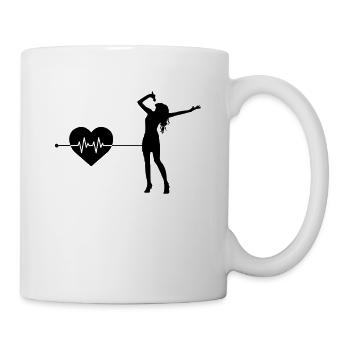 Singing heartbeat - Mug - white - Right