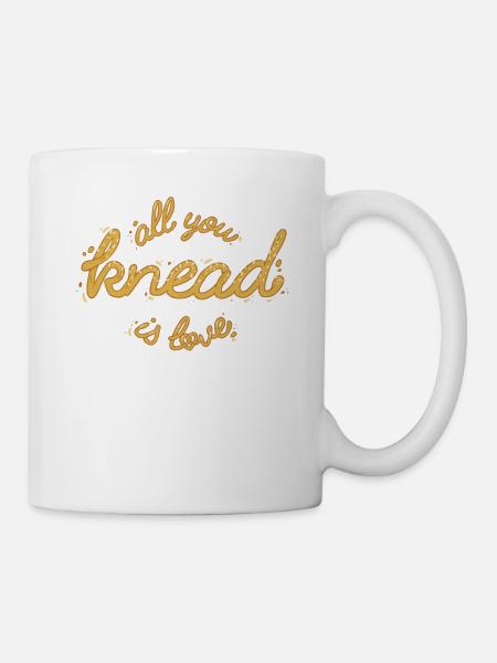 Cuisson All you knead is love Boulanger - Mug blanc - blanc