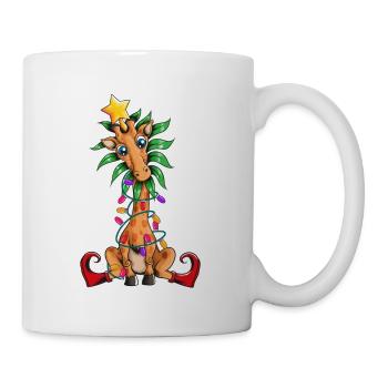 Giraffe Christmas Tree Light Chain Elf Shoes - Mug - white - Right