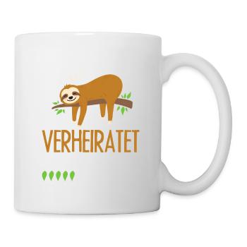 Faultier Sloth Langschläfer Spruch Nachthemd - Tasse - Weiß - Rechts