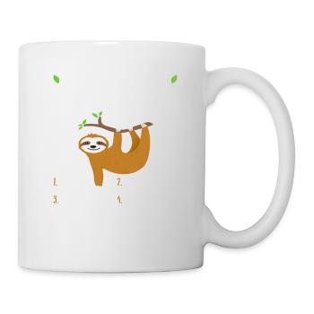 Faultier To Do Liste, Sloth Büro Spruch - Tasse - Weiß - Rechts