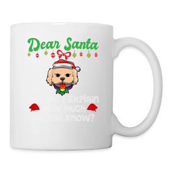 Cher Père Noël avant que j’explique combien savez-vous - Mug blanc - blanc - Droite