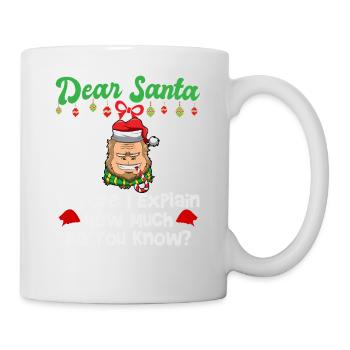 Cher Père Noël avant que j’explique combien savez-vous - Mug blanc - blanc - Droite