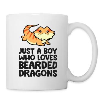 Bearded dragon Reptile Just a Boy Who Loves - Mug - white - Right
