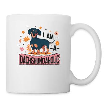 Je suis un teckel accro, teckel. - Mug blanc - blanc - Droite