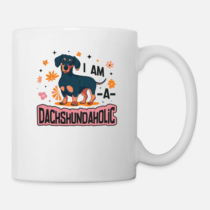 Je suis un teckel accro, teckel. - Mug blanc - blanc