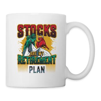 Aktien Sind Mein Ruhestandsplan - Tasse - Weiß - Rechts