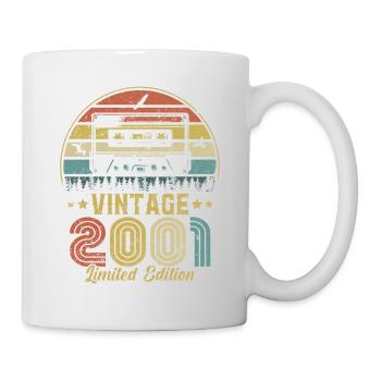 Vintage-Kassette 2001 - Tasse - Weiß - Rechts