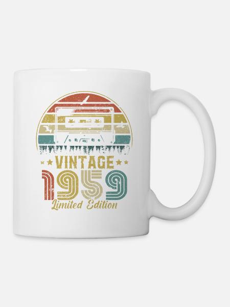Vintage-Kassette 1959 - Tasse - Weiß