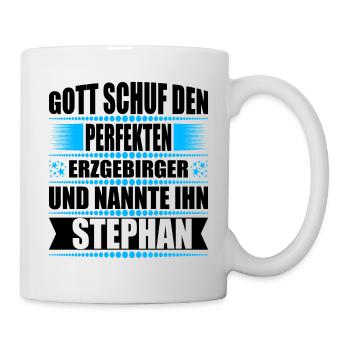 Erzgebirge Mann Namen Sachsen Stephan - Tasse - Weiß - Rechts