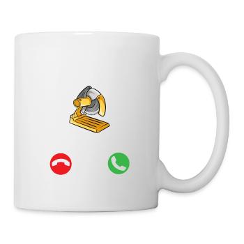 Carpenter appelle le jeu de mots drôle de bricoleur de menuisier - Mug blanc - blanc - Droite