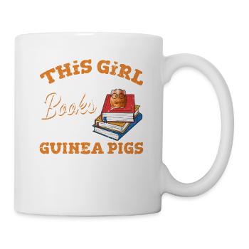 Cette fille court sur les livres et l’amante des cochons d’Inde Maman - Mug blanc - blanc - Droite