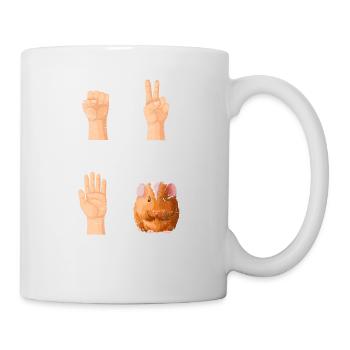 Guinea Pig Cavy Funny Animal Lover Rock Paper Scis - Mug - white - Right