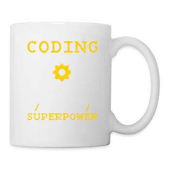 Coding Is My Superpower Software Programmer Coder - Mug - white - Right