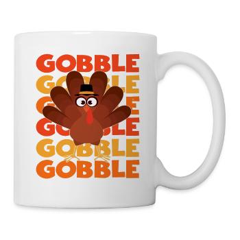 Lustiger Gooble Truthahn - Tasse - Weiß - Rechts