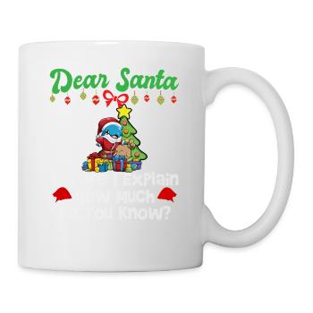 Cher Père Noël avant que j’explique combien savez-vous - Mug blanc - blanc - Droite