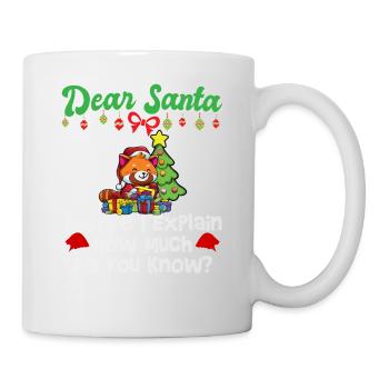 Cher Père Noël avant que j’explique combien savez-vous - Mug blanc - blanc - Droite