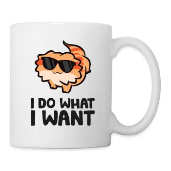 I Do What I Want Reptile Lizard Bearded Dragon - Mug - white - Right