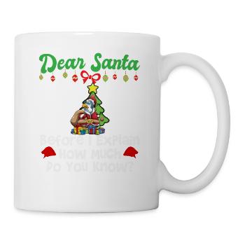Cher Père Noël avant que j’explique combien savez-vous - Mug blanc - blanc - Droite