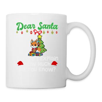 Cher Père Noël avant que j’explique combien savez-vous - Mug blanc - blanc - Droite